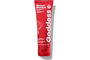 Goddess Biotech Blowout Leave-In hårmask – värmeskydd upp till 230 °C, anti-frizz vård, byggbehandling med proteiner för voly