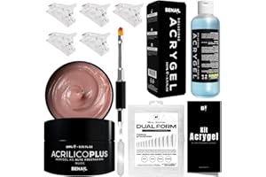BENAIL PROFESSIONAL Benail | Kit Acrygel Unghie Completo, HEMA Free, TPO Free, Acrygel per Unghie Ricostruzione, Kit Polygel, Gel Unghie Ricostruzione, Resistente fino a 5 Settimane con Dual Form