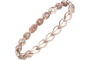 EnerCoppeX Bracelet de cheville en titane pur, bracelet de cheville en titane, aimant de transport, avec sac cadeau, convient pour les femmes