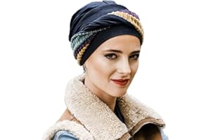 CAREBELL Turbante oncológico Modelo Elegance – diseño Hippie en bambú Suave y Transpirable, Especial para quimioterapia, Alopecia y Pieles sensibles