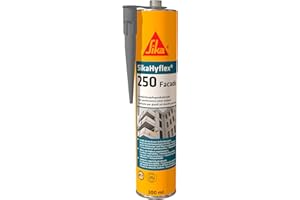 Sika - SikaHyflex-250 Facade, Grigio - Sigillante professionale a elevate prestazioni - Per giunti di facciate in calcestruzzo, muratura ecc. - 300ml