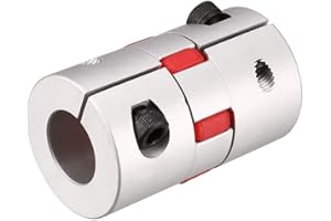 TOP-VIGOR Shaft Coupling 8mm to 8mm Bore Aluminium Plum Flexible Coupler Joint L30xD25mm for 3D Printer CNC Machine and Servo Stepped Motor