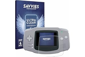 savvies 6 Pezzi Pellicola Protettiva per Nintendo Gameboy Advance GBA Protezione Schermo Trasparente