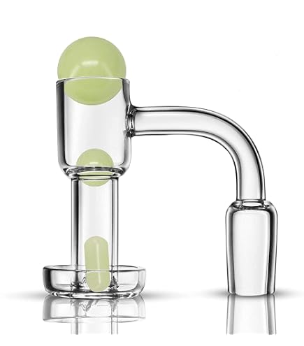 Kit Banger Quartz + Capuchon Coloré + 4 Perles – Raccord 14mm Mâle – Pour Dab Rig, Bong