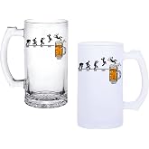 Ghostbastır Design Bira G&uuml;nleri Bira Bardağı 500 cc Cam Buzlu veya Buzsuz Se&ccedil;enekleriyle 0589