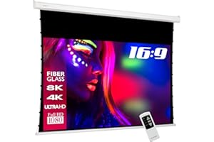 ESMART Professionnel TATENSO Écran Tension Moteur lumière du Jour Gris 266 x 149 cm (120") 16:9 | Télécommande programmable | Cinéma Maison écran de Projection électriqueLCD LED