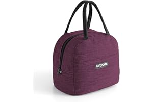 unycos - Borsa Termica 7L Manutenzione di Freddo e Caldo per Uomo/Donna/Bambino, Borsa Frigo Impermeabile Interno in Alluminio, Facile da Pulire, Lunch Box Leggera e Portatile (Viola)