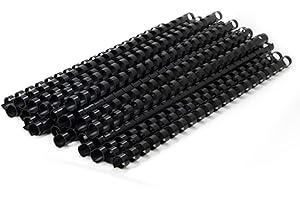 ‎RAYSON RAYSON Kunststoff Bindekämme, 55 Blatt, 21 Ringe, 10 mm, A4, Schwarze, Packung mit 100 Stück