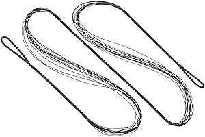 PATIKIL Remplacement de Corde d'arc, Corde d'arc Recourbée à 12 Brins pour Arc Classique Traditionnel AMO de 56 Pouces, Noir