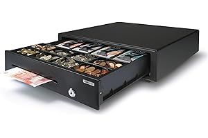 Safescan LD-4141 Light-Duty Cash Drawer that Safely Stores Your Cash, Till Drawer with 4 Note and 8 Coin Slots - Cash Till with RJ-12 Connection - Reliable Cash Register Drawer of 41 X 41.5 X 11.5 cm