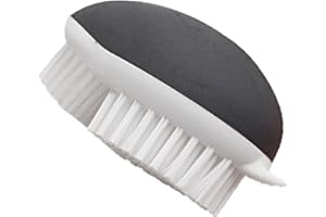 FADERR Spazzola per la pulizia di frutta e verdura, spazzola per verdure antiscivolo, impugnatura comoda, mini gadget da cucina, lavabile in lavastoviglie (grigio)