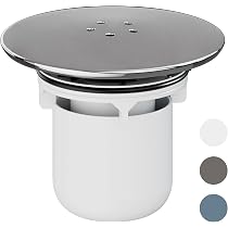 Couvercle De Bonde De Douche Talea - Chromé 121mm | Avec Panier Intégré | Pour Receveur Standard Britannique