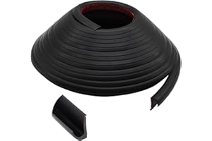 ZOSONET RV-Regenrinnen, 10 Meter lang, Gummi-Tropfleiste, PVC-Regenstreifen, J-förmige Dachregenumleitung, selbstabdichtendes Klebeband, geeignet für Autotüren Wohnwagen (schwarz)