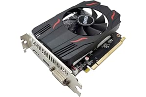 QTHREE Radeon RX 550 - Tarjeta gráfica GDDR5 de 4 GB, 128 bits, tarjeta de video de PC para juegos, GPU ITX, PCI Express 3.0 X8, DirectX 12, DisplayPort, HDMI, DVI-D