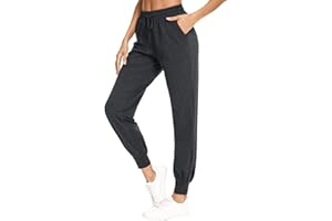 Aseniza Pantaloni Sportivi Donna in Cotone Pantaloni Lunghi Jogger Donna con Tasche Casual Larghi Pantaloni con Coulisse per Allenamento Jogging Fitness Palestra