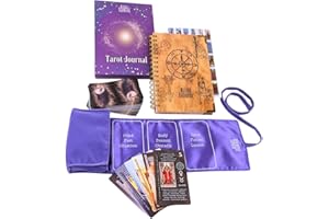 Witchy Cauldron Español Juego de Aprendizaje de Tarot para Principiantes: Cartas de Tarot para Principiantes, Soporte de Tarot Satinado y Diario de Tarot Español (Lavanda)