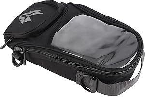 Aramox Sac de Réservoir de Carburant, Sacoche de Réservoir Magnétique pour Moto Tissu Oxford Haute Résistance 4,5 L Paquet de Navigation de Grande capacité pour Motos (Gris)