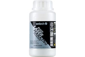 OMTech Laser Marking Powder, 120 mL Metal Laser Marking Fluid for CO2 Laser Engraver, High Contrast Laser Marking Ink for Metal, Laser Black Ink Laser Ink Agent for Aluminum Stainless Steel Brass