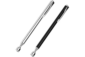 Amaxiu 2PCS Telescoping Magnetic Pick Up Tool with Pocket Clip, 1.5Lb Extendable Metal Magnetic Grabber Tools Magnetic Pen Magnetic Stick Gadget for Picking Up Bolt Screws Nuts Pins
