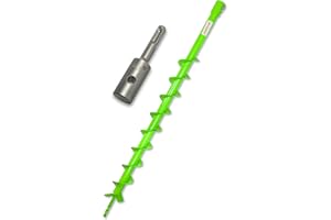 WERHE Erdbohrer für bohrmaschine mit SDS Plus adapter ⌀60 mm, 80cm länge – Brunnenbohrer, Baumpflanzung, erdlochbohrer, Pfahlbohrer, Durchlässenbohrer – Präzise Bohrspitze und Hartmetallklingen