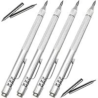 NEPAK 4 Gravurstifte aus Wolframkarbid Reißnadel Kommt mit 4 zusätzlichen Stiftspitzen für Keramik, Edelstahl und Glas