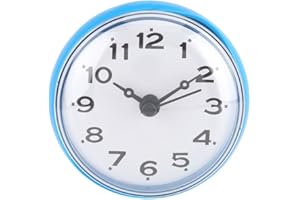 Zyyini Alarm Clock, Waterproof Shower Clock With Suction Cup Pointer Type Clock Round Face Arabic Digital Dial Bath Shower Clock Bathroom Kitchen Accessories For Bathroom Or Kitchen