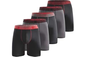 PESAIL AND1 Sport Boxershorts 5er Pack Unterwäsche Herren Unterhosen Männer Retroshorts Boxer Brief Sportunterwäsche Retro Pants Mit regulärem oder langem Bein