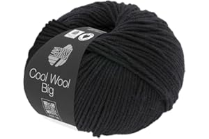 LANA GROSSA Cool Wool Big | Extrafeine Merinowolle waschmaschinenfest und filzfrei | Handstrickgarn aus 100% Schurwolle (Merino) | 50g Wolle zum Stricken & Häkeln | 120m Garn FB 627