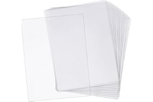 AHANDMAKER 20 Pcs Clear Polystyrene Flexible Plastic Board Sheet, 8 x 11 inch Clear Plastic Sheet with Protective Paper for Craft, Windows, Picture Frames, DIY Display Projects