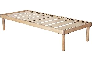 EVERGREENWEB MATERASSI & BEDS EVERGREENWEB - Rete in Legno Singola a doghe 90x190 cm Smontabile in Kit 8 doghe in faggio Naturale Ortopedica - Base Letto o Materasso - Struttura Rinforzata 4 Gambe Smontabili - Orange Kit