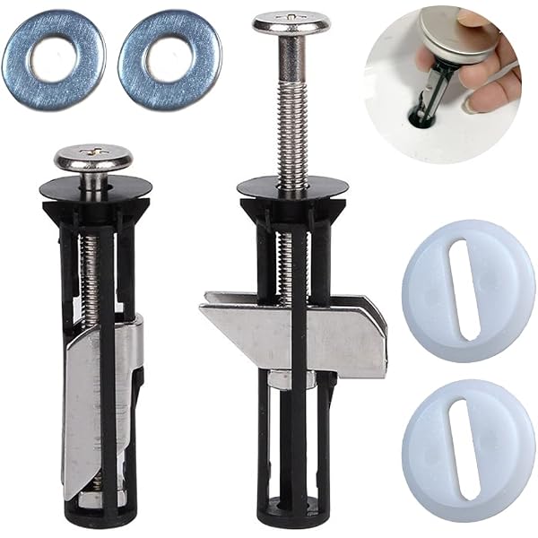 6 Pièces Fixation Abattant WC | Vis Universelles, Boulons Expansion - Pour Siège Toilette