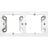 SIMON &ndash; DOUBLE SURFACE CASE, PLUG BASE, SIMON 10 SERIES, INDOOR SUITABLE (IP20), EASY TO INSTALL, TWO ELEMENT, WHITE