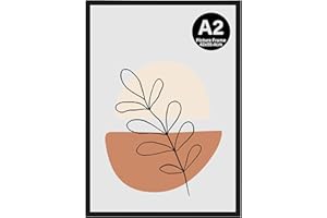 KAIWIN A2-Bilderrahmen, schwarzer Bilderrahmen, A2-Posterrahmen (59,4 x 42 cm), Holz-Bilderrahmen für Fotos, Bilder, Poster, Puzzles