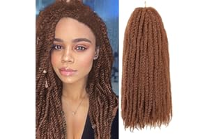 Saisifen Marley Twist Warkocz Przedłużanie Włosów 3 Sztuki/lot Marley Warkocz Włosy Długie Afro Kinky Curly Butterfly Locks Szydełkowe Włosy (45 CM/18 Cali, #30)