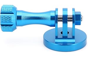 Hensych Adattatore per treppiedi integrato in alluminio CNC con vite lunga in metallo per GoPro Hero Series/Xiaoyi/OSMO Action Cameras ecc,per selfie Stick Sucker Stabilizzatore(blu)