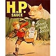 ecool Coole H.P sauce good with bacon retro shabby chic vintage style picture metal wall plaque sign