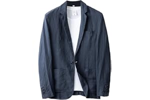 GIBZ Traje Chaqueta Hombre Blazers Casual de Negocios de Un Botón de Solapa con Bolsillos Corte Holgado
