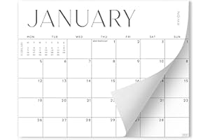 SWEETZER & ORANGE S&O Simple Magnetic Fridge Calendar from January 2026-June 2027 - Tear-Off Refrigerator Calendar to Track Events & Appointments - 18 Month Magnetic Planner for Fridge for Easy Planning- 8"x10”in