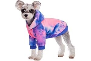 BT Bear Dog Hoodies, Tie-dyed Fashions Dogs Fleece Hoodies Pet Sweatshirt Coat Dog Warm Clothes Outfits for Cats Small Dogs (M,Pink)