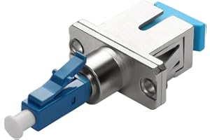 QIANRENON LC/UPC till SC/UPC Hybrid Fiber Simplex Adapter SM 9/125 μm LC Hane till SC Kvinna Fiberoptik Gränssnitt Kontakt, för Rött Ljus Penna Optisk Effektmätare, FTTH