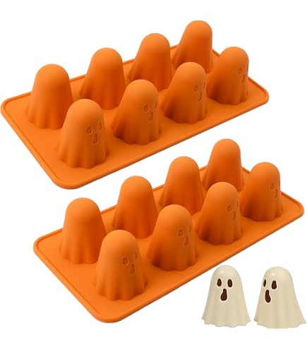 Stampo Per Cioccolatini Halloween - 3 Pezzi A Forma Zucca, Teschio, Fantasma, Con Contagocce, Silicone