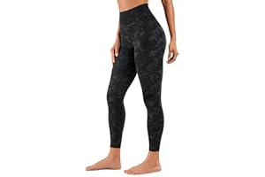 CRZ YOGA Donna Vita Alta Yoga Fitness Spandex Palestra Pantaloni Sportivi 7/8 Leggins con Tasche - 64cm