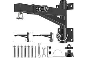 Teodute Supporto per Sacco da Boxe, Regolabile e Girevole, Staffa per Sacco da Boxe, Supporto per Sacco Pesante per Interni ed Esterni Boxe Sport in Casa Palestra