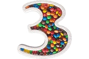 DecoPorex – Numero 3 para Candy Bar de 20cm de Altura y 3cm de Profundidad en poliestireno para rellenar de caramelos. Recipiente para caramelos