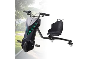 Drift Scooter, Iron, 80 kg lastkapacitet, Drift trehjuling scooter, cykel med pedaler, stötdämpningsteknik och halkfria pedal