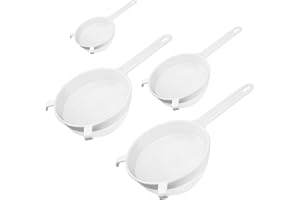YITYDAMAI 4 Pièces Passoire Cuisine en Plastique, Passoires à Huile Passoire Filtre de Maille, Cuillère Écumoire pour Résidus de Filtre(Modèle B)