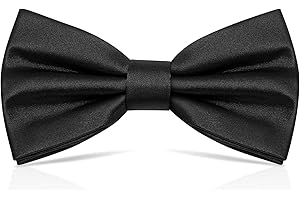 PROUSKY Pre-Tied Bow Tie for Men, Tux Bowtie Adjustable Formal Neck Bowtie Satin Bow Tie for Party Wedding