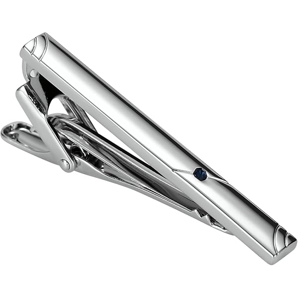 Beydodo Herren Krawattenklammer – Edelstahl Mini-Schere Design, Silber, Hochzeit, Business, Geschenk