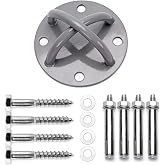 Jiuzcare Ceiling Hook for Punching Bag, Ceiling Anchor Iron Grey | Home Gym Suspension Training Stand 12cm Round Base Concret