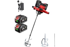 ONEVAN Cordless Concrete Mixer Handheld Paddle Mixer - 850W Power 65 N·m High Torque, M14 Stirring Tool Mount, 6 Speed Adjustable Paddle Drill Mixer Tool
